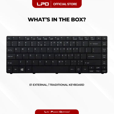 Laptop Keyboard ACER E1 External Type / Traditional Black US Compatible with Acer Aspire E1-431 E1-431-4875