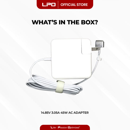 Laptop Charger	MacBook 14.5V 3.1A  / 14.85V 3.05A 45W T Style Compatible with MacBook Air (13-inch, Early 2015 - 2017) McBook Air (11-inch, Early 2015)