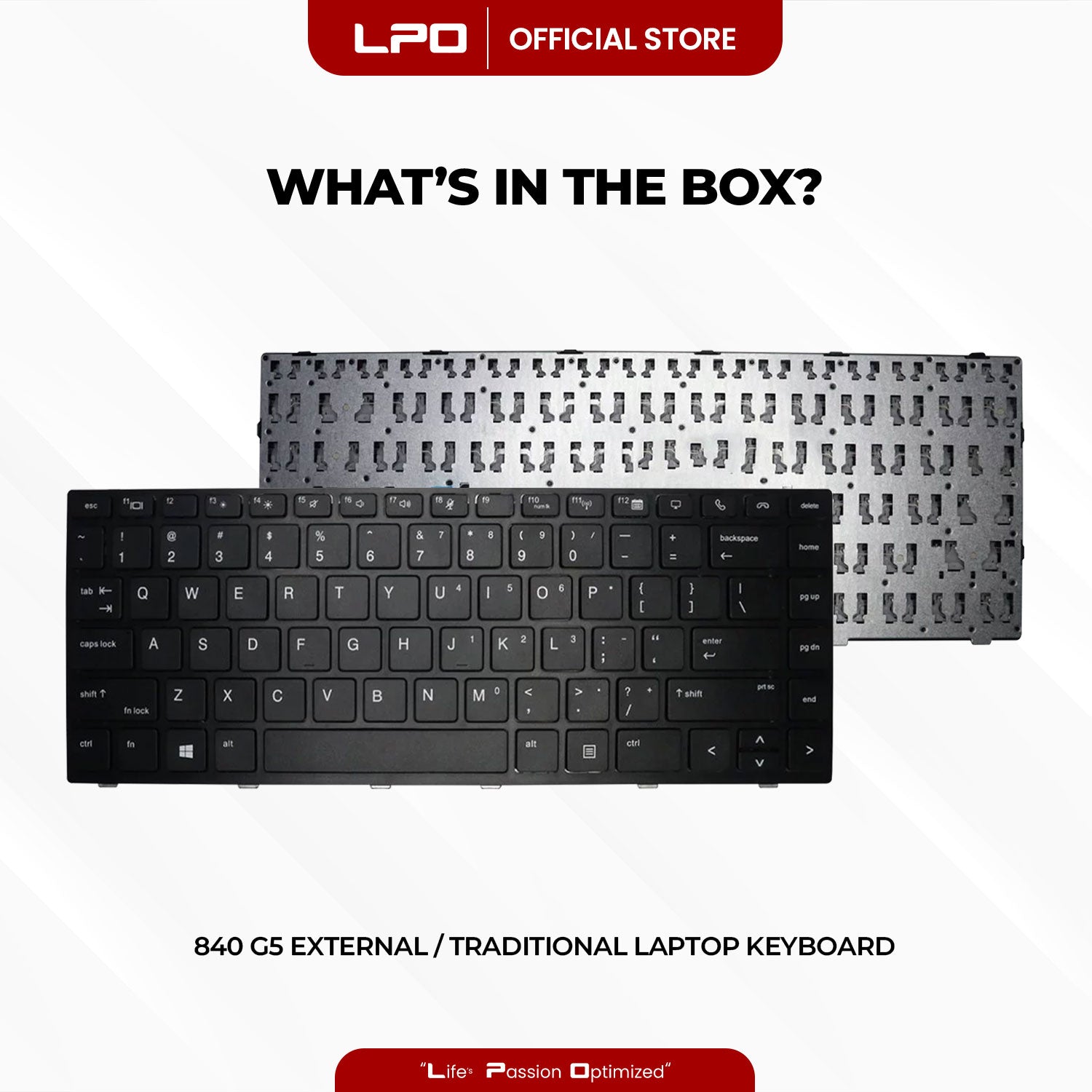Laptop Keyboard HP 840 G5 External / Traditional Black US Compatible with HP Elitebook 745 G5 840 G5