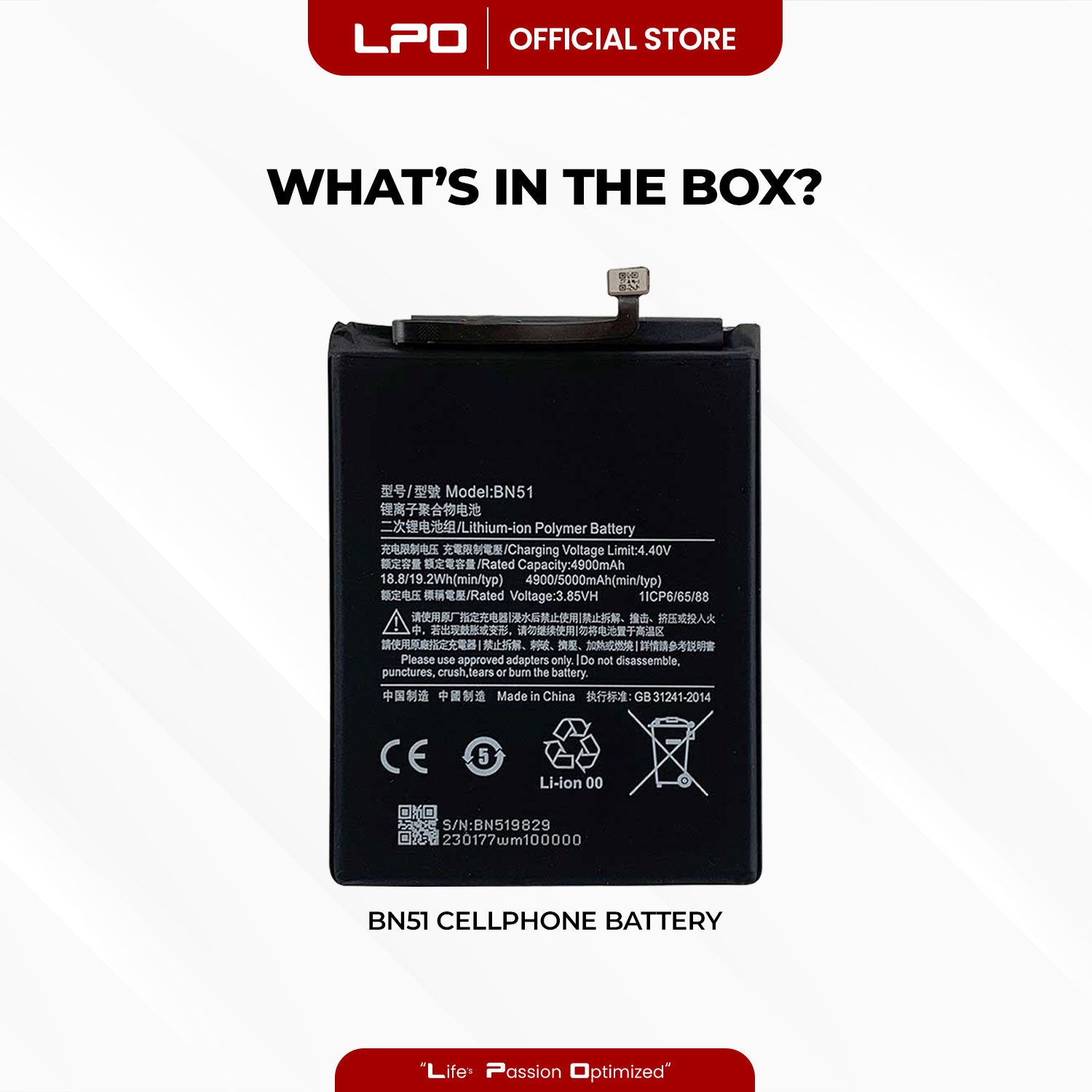 Cellphone Battery Xiaomi Redmi 8 2019 BN51 Compatible with Xiaomi Redmi 8A, Redmi 8A Dual, Redmi 8A Pro - LPO Laptop PC-Outlet