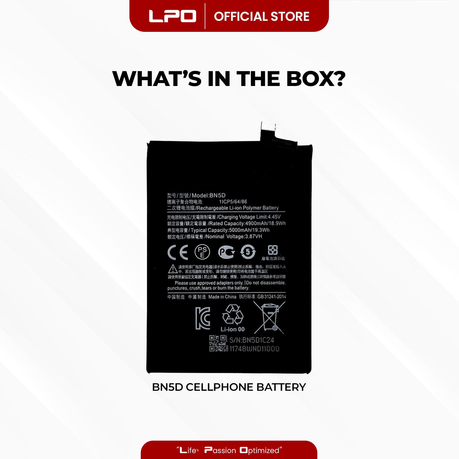 Cellphone Battery Xiaomi Redmi Note 11 2022 BN5D Compatible with Xiaomi Redmi Note 11S 2022 - LPO Laptop PC-Outlet