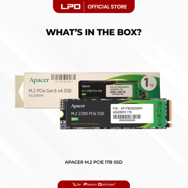 Apacer AS2280P4 1TB M.2 PCIe Gen3 x4 SSD (AP1TBAS2280P4)