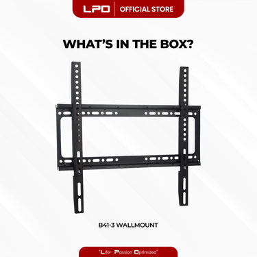 TV Wall Mount Bracket B41-3	 26 - 63 inch Load Capacity up to 50kg