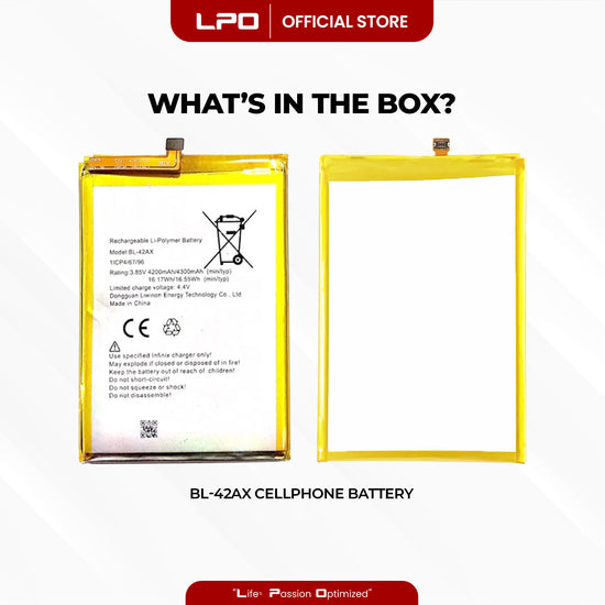 Cellphone Battery	Infinix Note 4 2018 BL-42AX Compatible with X572, X572-LTE - LPO Laptop PC-Outlet