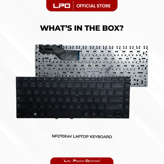 Laptop Keyboard SAMSUNG NP270E4V Internal / Panel Black US Compatible with Samsung NP270