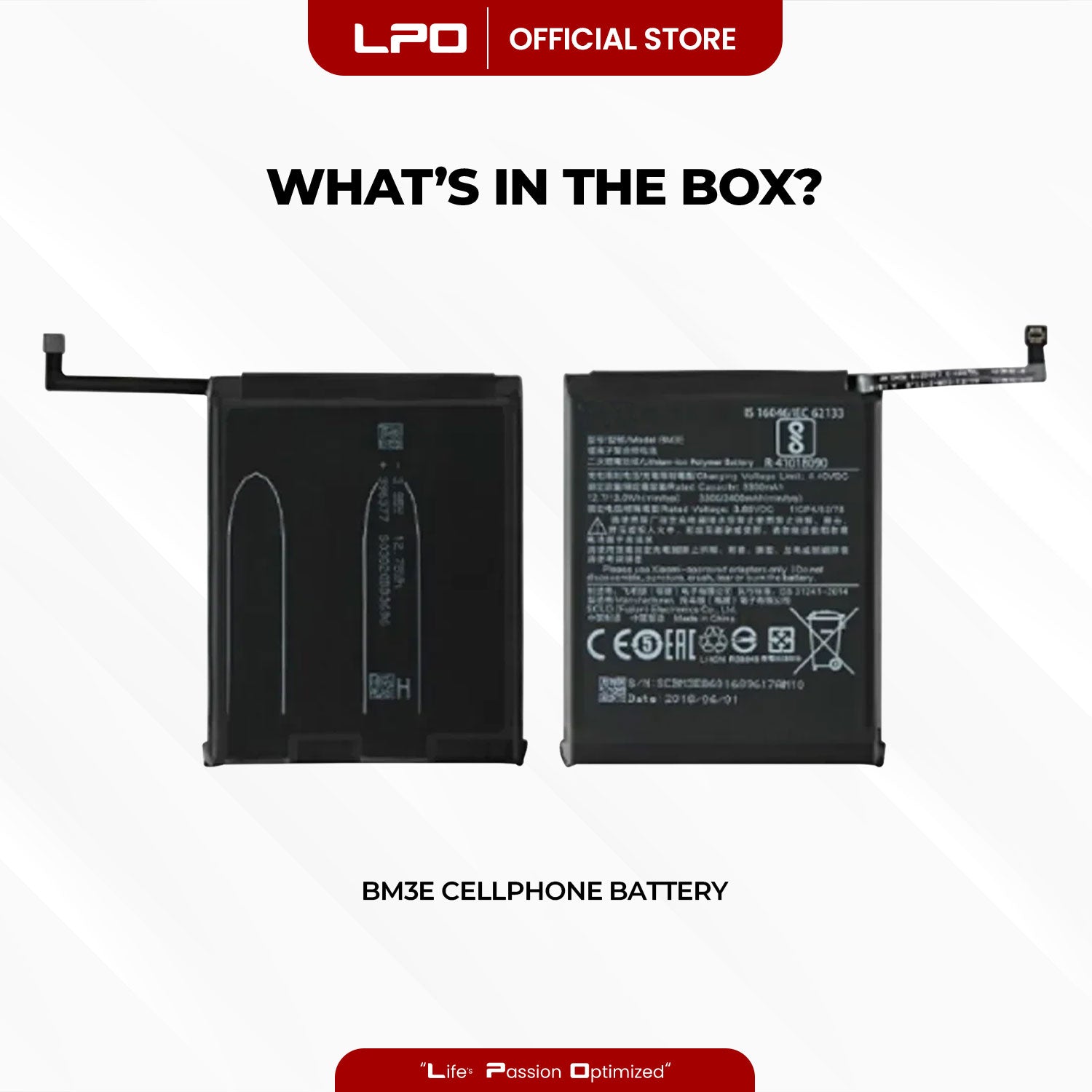 Cellphone Battery Xiaomi Mi 8 2018 BM3E Compatible with M1803E1A - LPO Laptop PC-Outlet