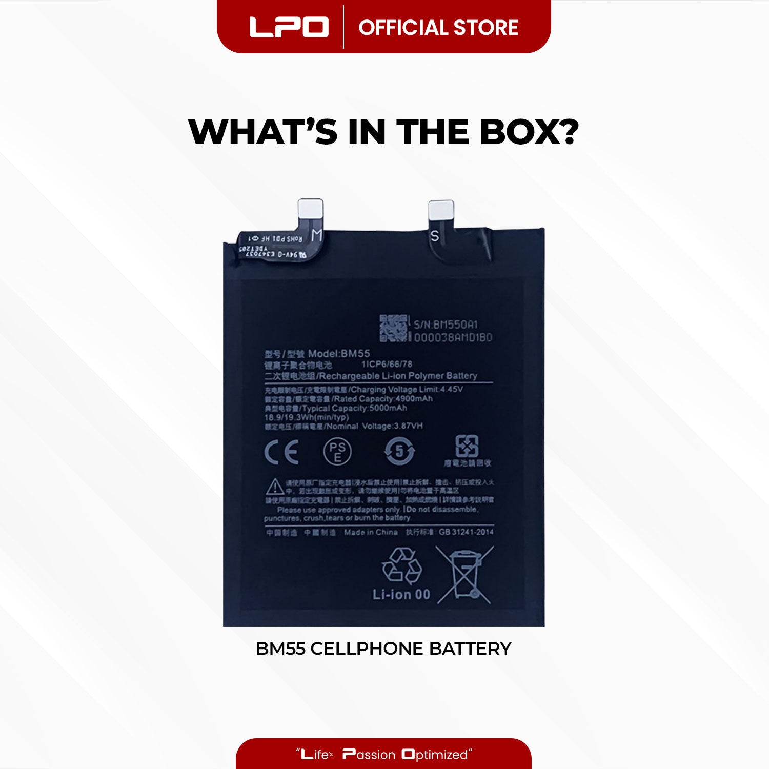 Cellphone Battery Xiaomi Mi 11 Pro 2021 BM55 Compatible with M2102K1AC - LPO Laptop PC-Outlet