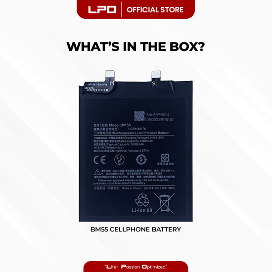 Cellphone Battery Xiaomi Mi 11 Pro 2021 BM55 Compatible with M2102K1AC - LPO Laptop PC-Outlet