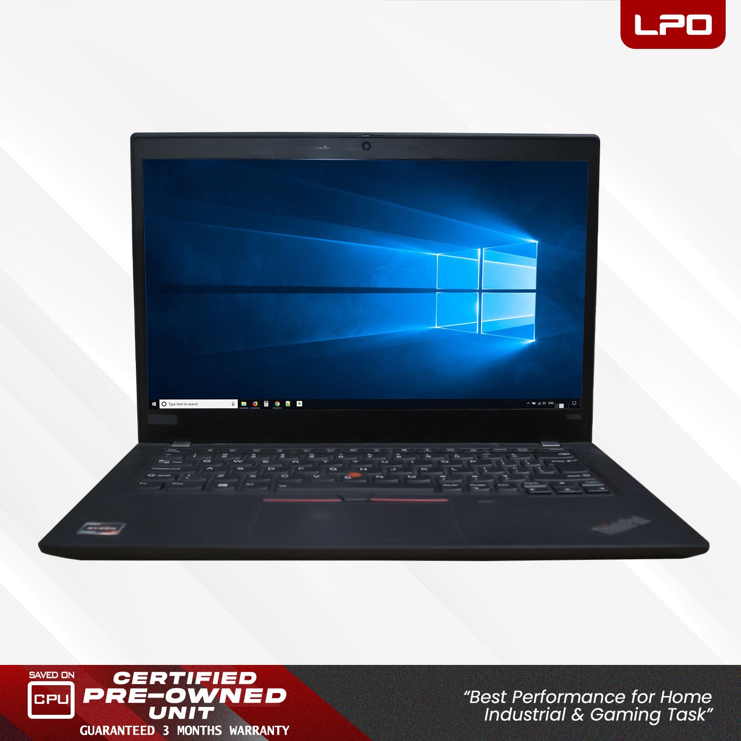 Laptop Lenovo Thinkpad X395 AMD Ryzen 5 Pro 3500 2.10Ghz 16GB DDR4 256GB SSD AMD Radeon Vega 8 13.3
