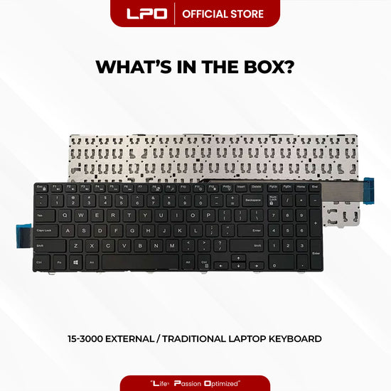 Laptop Keyboard DELL 15-3000 External / Traditional Black US Compatible with Dell Inspiron 3541 3542 3551 3