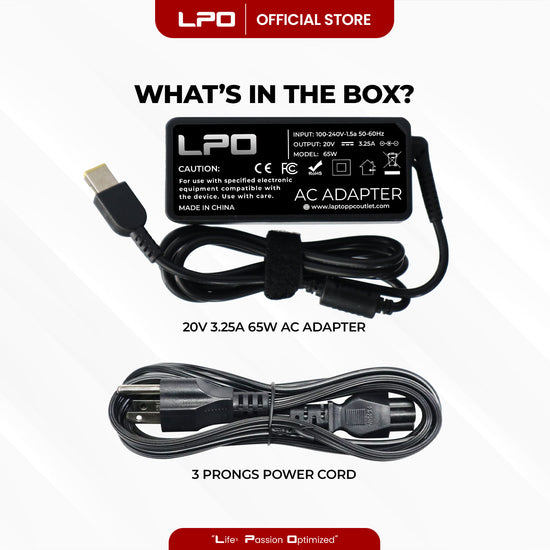 Laptop Charger Lenovo 20V 3.25A 65W USB Pin Lenovo IdeaPad Touch, IdeaPad Series, IdeaPad Flex , ThinkPad Edge , ThinkPad , IdeaPad Yoga , G400 G405s G400s, G500, G500s, G40, G505, G50, G505