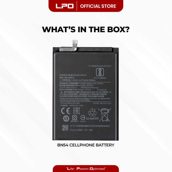 Cellphone Battery Xiaomi Redmi Note 9 2020 BN54 Compatible with M2003J15SC, M2003J15SG - LPO Laptop PC-Outlet