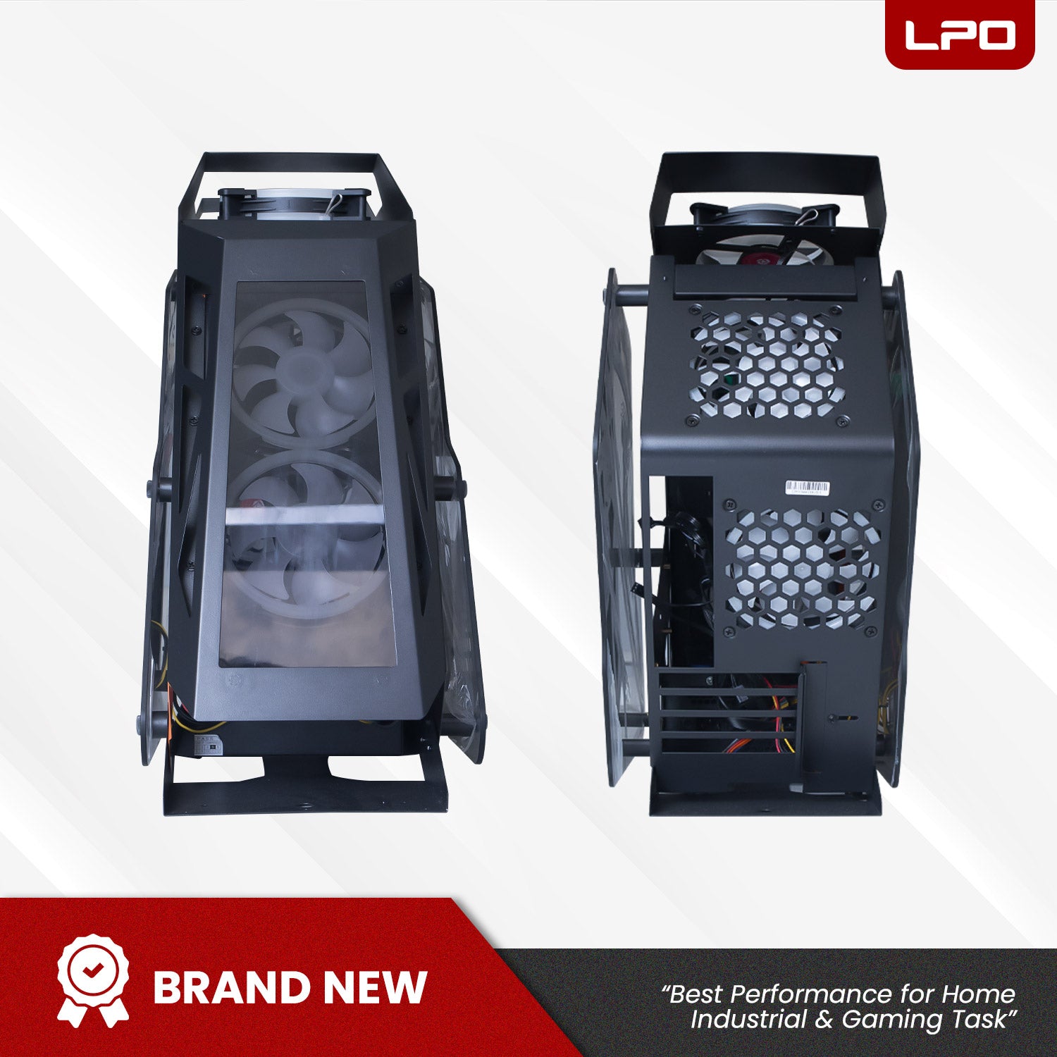 Inplay Thunder 01 PC Case Cool Design Shaped Gaming PC Case RGB Light Panel For Desktop PC