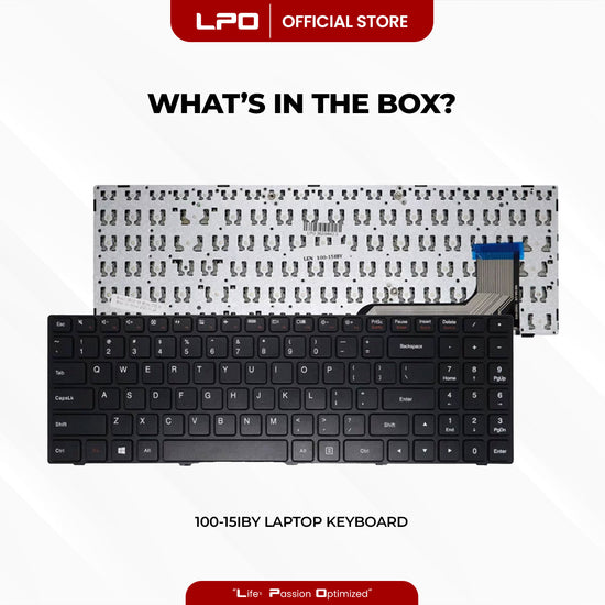 Laptop Keyboard LENOVO 100-15IBY External / Traditional Black US Compatible with Lenovo Ideapad 100-15IBY