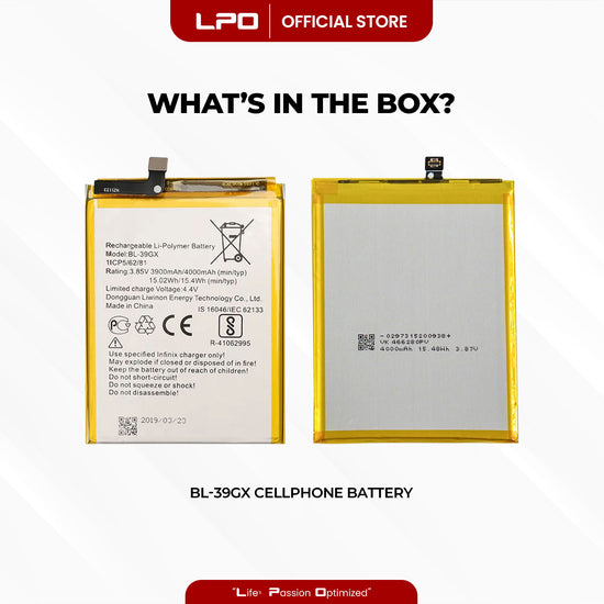 Cellphone Battery	Infinix Hot S3 2018 BL-39GX Compatible with X573, X573B - LPO Laptop PC-Outlet