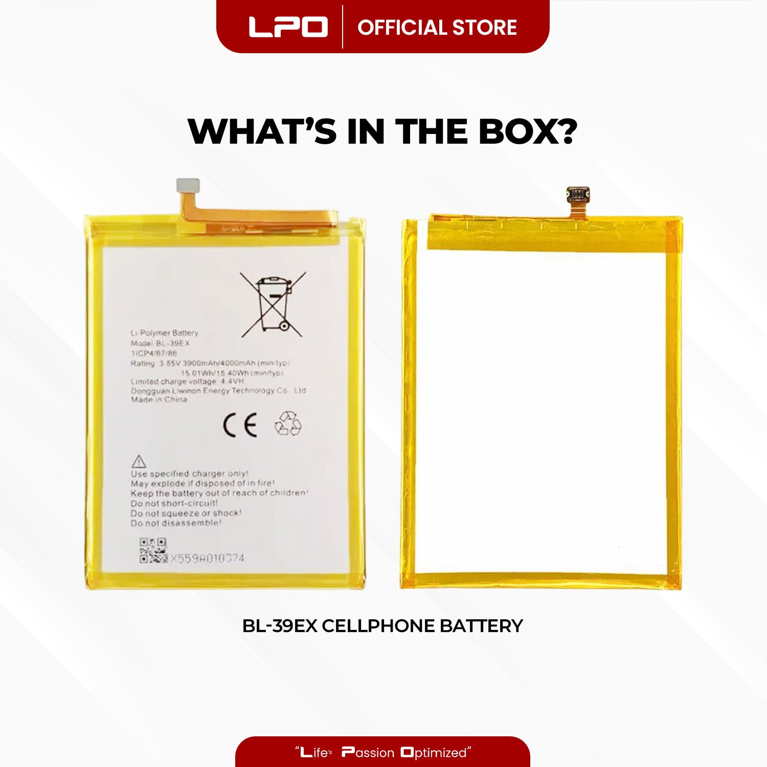 Cellphone Battery	Infinix Hot 6X 2018 BL-39JX Compatible with X623, X623B - LPO Laptop PC-Outlet