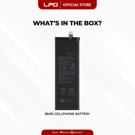 Cellphone Battery Xiaomi Mi Note 10 2019 BM52 Compatible with Mi Note 10 Lite, Mi CC9 Pro, M1910F4G - LPO Laptop PC-Outlet