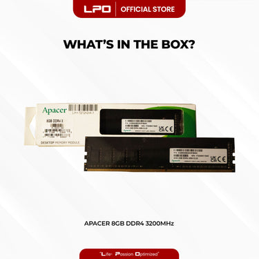 Apacer 8GB DDR4 3200Mhz DIMM for Desktop RAM