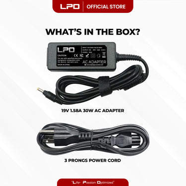 Laptop Charger HP 19V 1.58A 30W Small Long Tip 4.0mm x 1.7mm Compatible with HP Mini 110 110XP 210