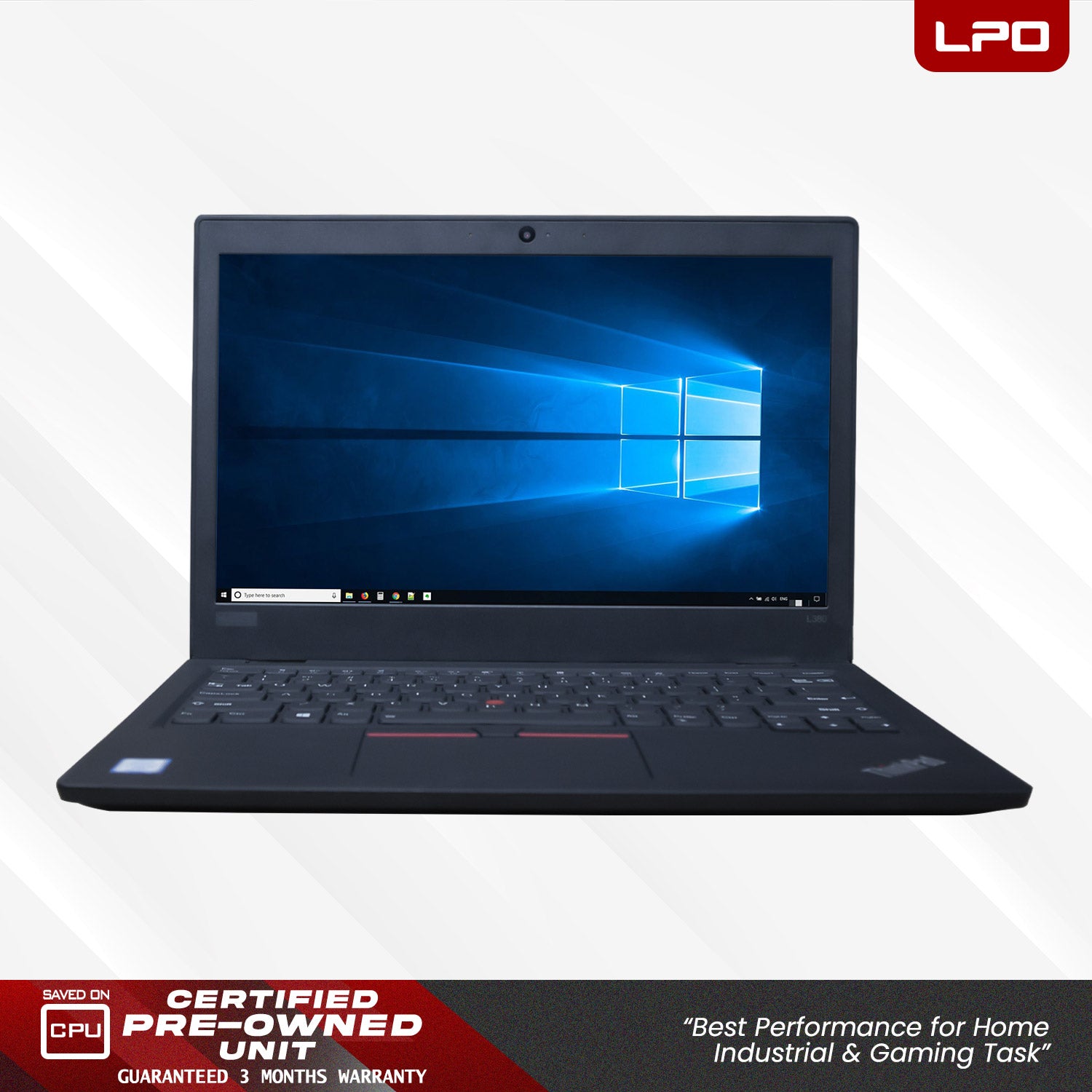 Laptop Lenovo Thinkpad L380 Intel Core i5-8350U 1.70Ghz 8GB DDR4 256GB SSD Intel HD Graphics 620 13.5
