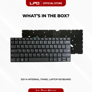 Laptop Keyboard LENOVO 320-14 Internal / Panel Gray US Compatible with Lenovo IdeaPad 320-14