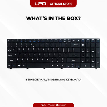 Laptop Keyboard ACER 5810 External Type / Traditional Black US Compatible with Acer 5810 5810T