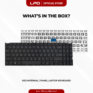 Laptop Keyboard ASUS X512 Internal / Panel Black US Compatible with Asus VivoBook 15 X509FA
