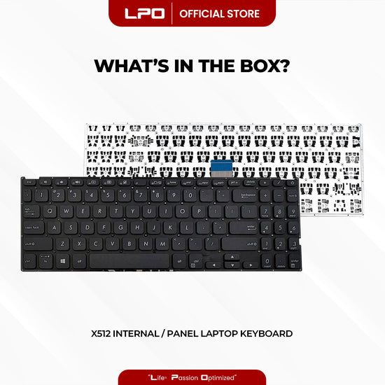 Laptop Keyboard ASUS X512 Internal / Panel Black US Compatible with Asus VivoBook 15 X509FA