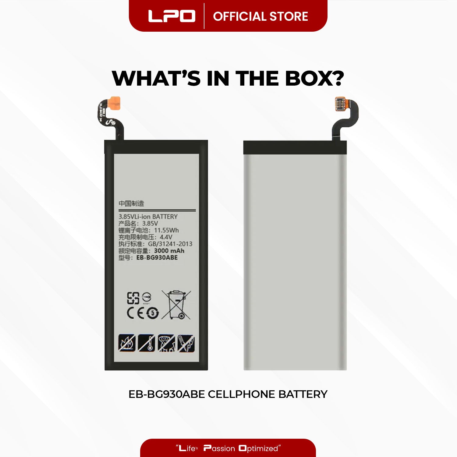 Cellphone Battery Samsung Galaxy S7 2016 (Flat) EB-BG930ABE Compatible with SM-G930F