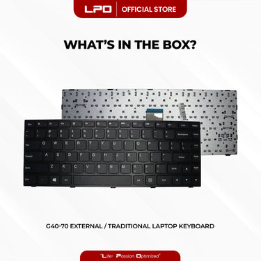 Laptop Keyboard LENOVO G40-70 External / Traditional Black US Compatible with Lenovo Ideapad G40 G40-30