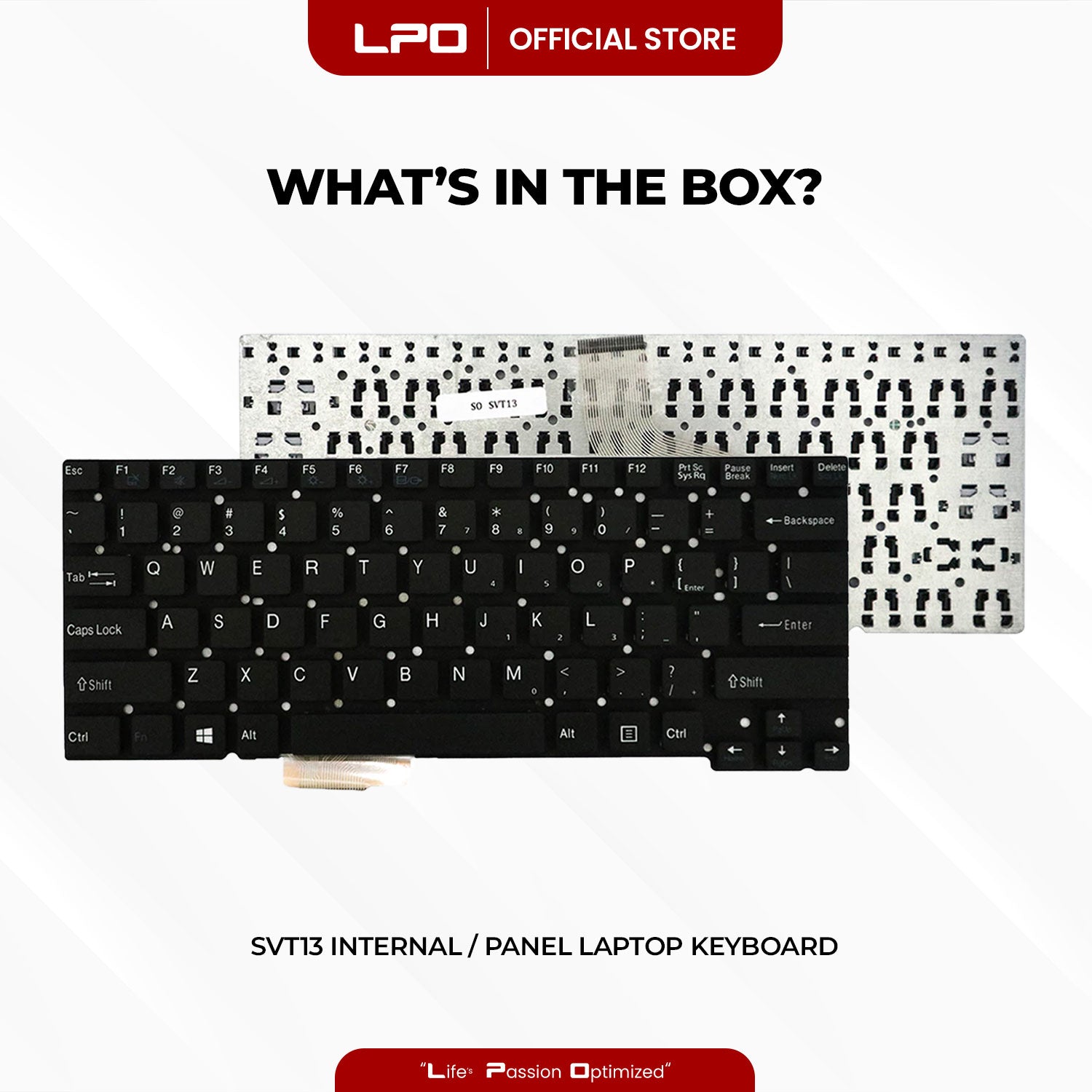 Laptop Keyboard SONY SVT13 Internal / Panel Black US Compatible with Sony Vaio SVT131 A11V