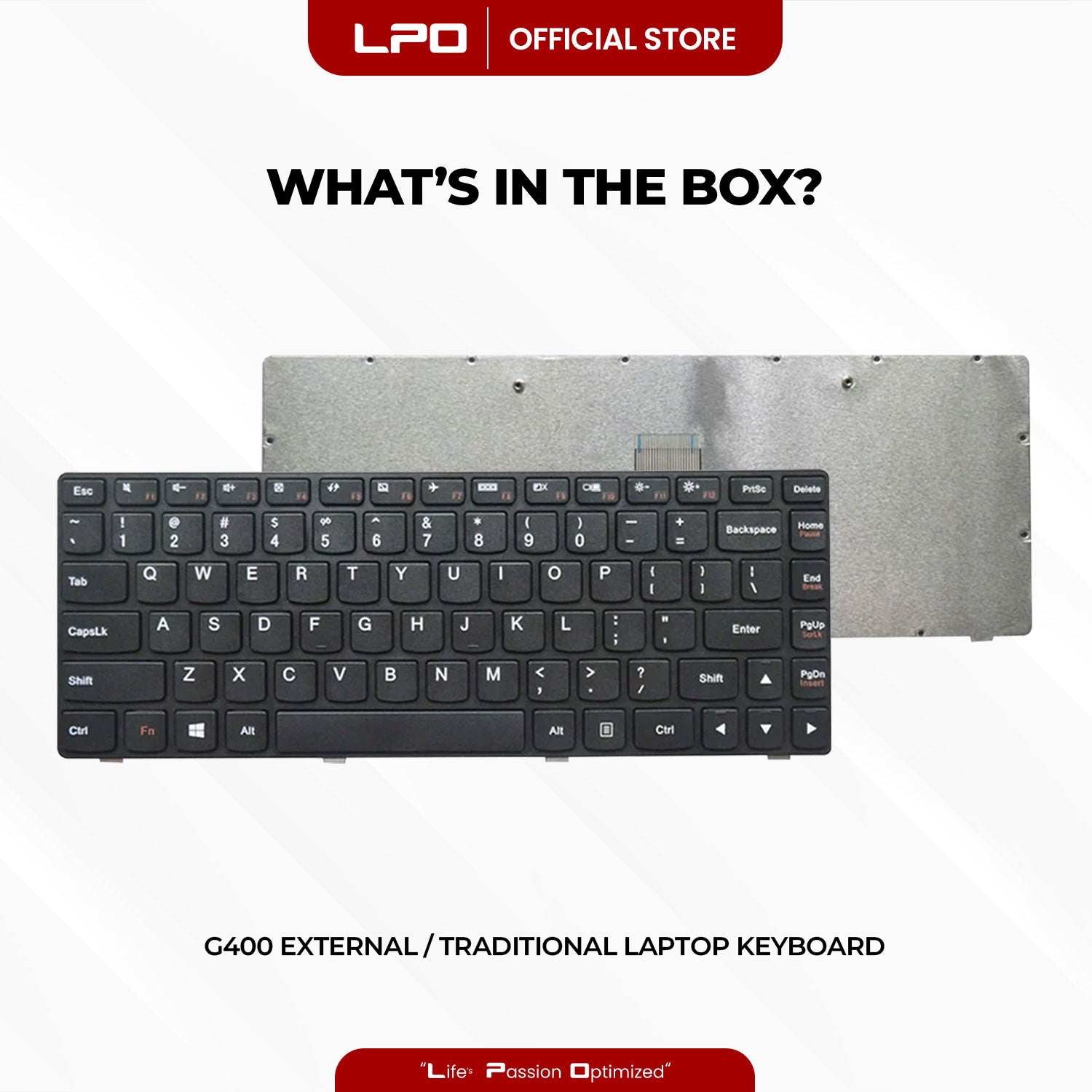 Laptop Keyboard LENOVO G400 External / Traditional Black US Compatible with Lenovo Ideapad G405A G405 G410