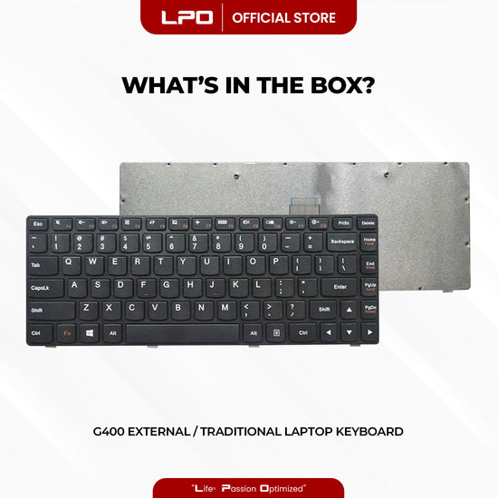 Laptop Keyboard LENOVO G400 External / Traditional Black US Compatible with Lenovo Ideapad G405A G405 G410
