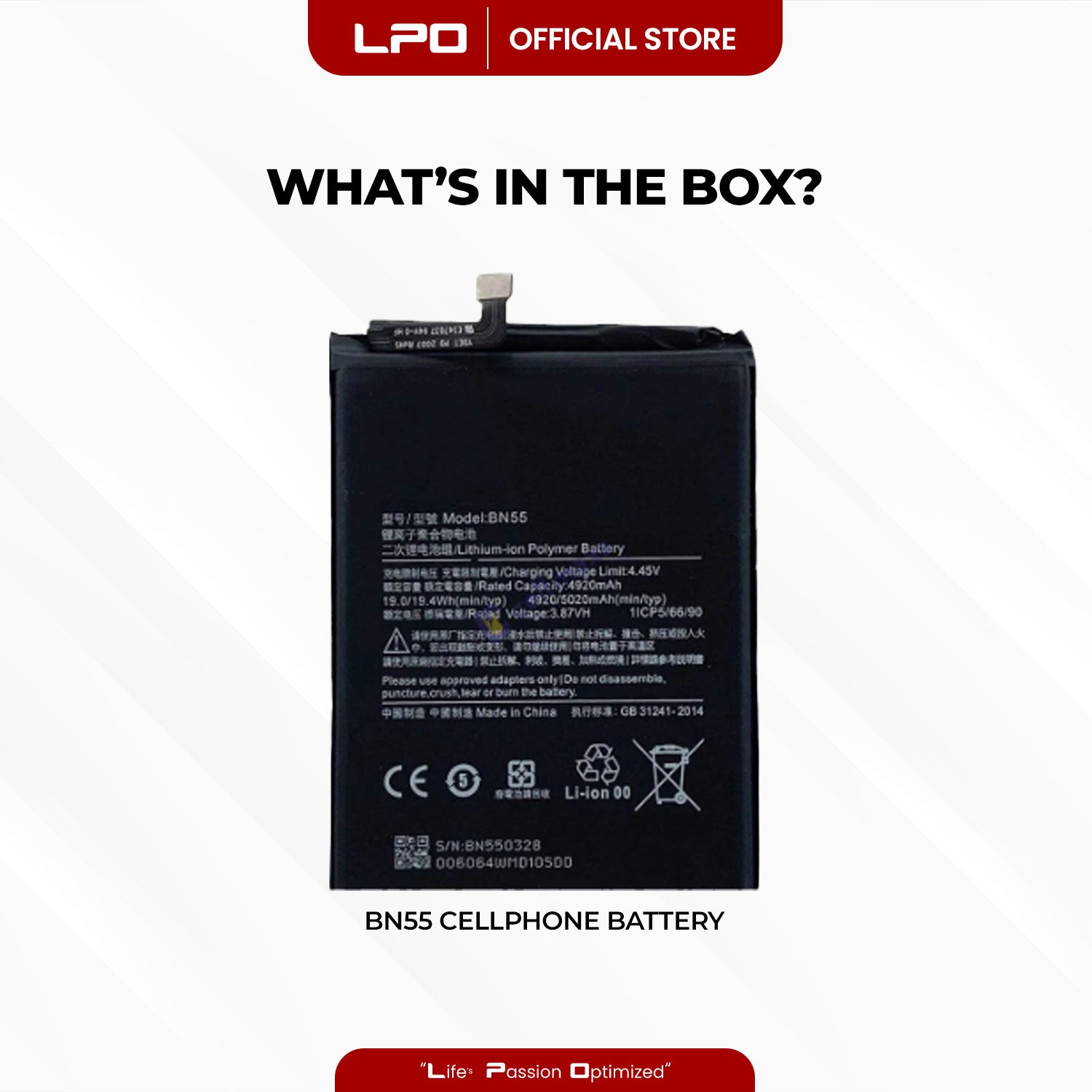 Cellphone Battery Xiaomi Redmi Note 9S 2020 BN55 Compatible with M2003J6A1G - LPO Laptop PC-Outlet