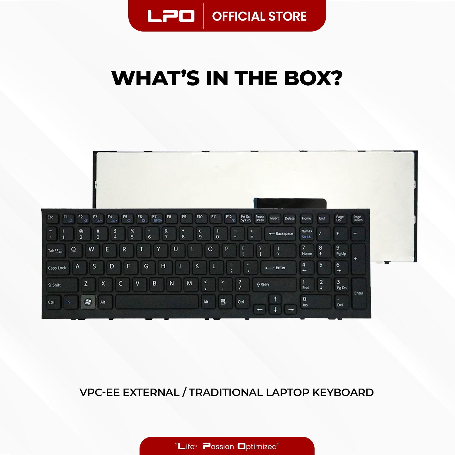 Laptop Keyboard SONY VPC-EE External / Traditional Black US Compatible with Sony Vaio VPC-EE