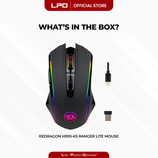Redragon Ranger Lite M910-KS Gaming Mouse RGB Wired and Wireless Dual Mode