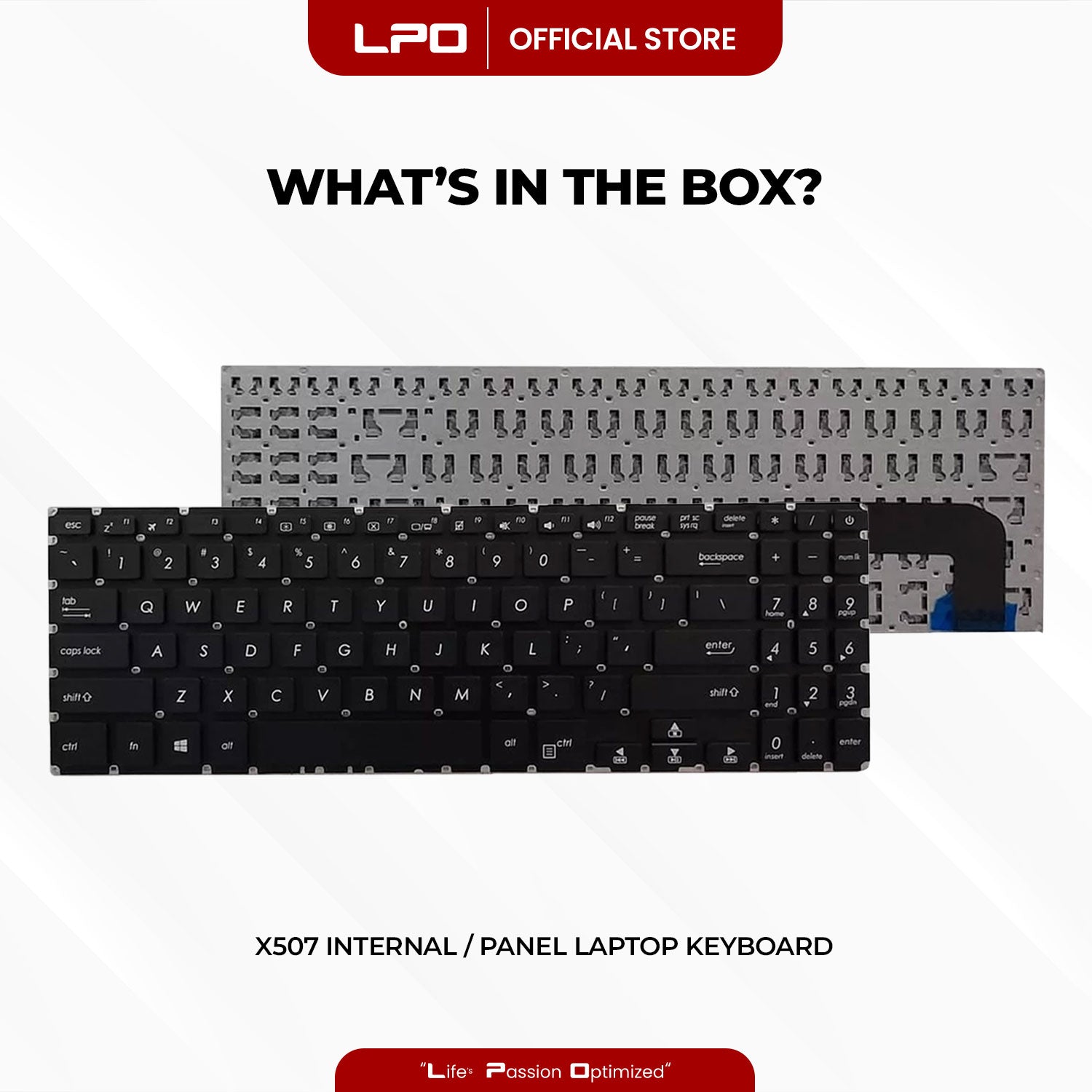 Laptop Keyboard ASUS X507 Internal / Panel Black US Compatible with Asus X507 X507MA X507U X507UA X507UB