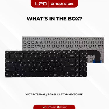 Laptop Keyboard ASUS X507 Internal / Panel Black US Compatible with Asus X507 X507MA X507U X507UA X507UB