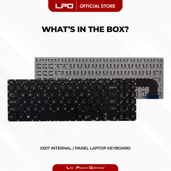 Laptop Keyboard ASUS X507 Internal / Panel Black US Compatible with Asus X507 X507MA X507U X507UA X507UB