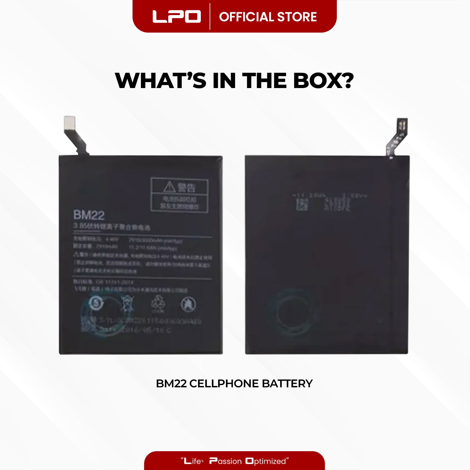 Cellphone Battery Xiaomi Mi 5 2016 BM22 Compatible with 2015105 - LPO Laptop PC-Outlet