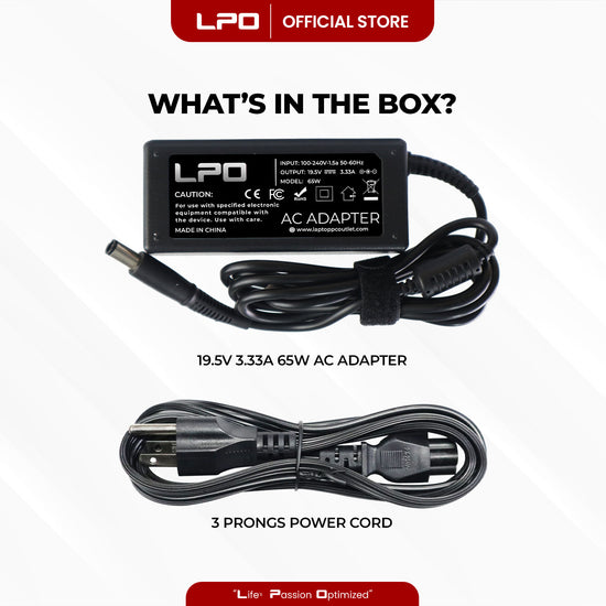 Laptop Charger HP 19.5V 3.33A 65W Circle Pin 7.4mm x 5.0mm Compatible with HP Pavilion G6