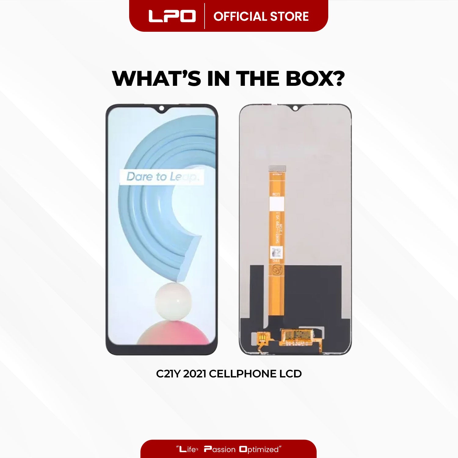 Cellphone LCD Screen	6.5 Realme C21Y 2021 Compatible with RMX3261, RMX3263
