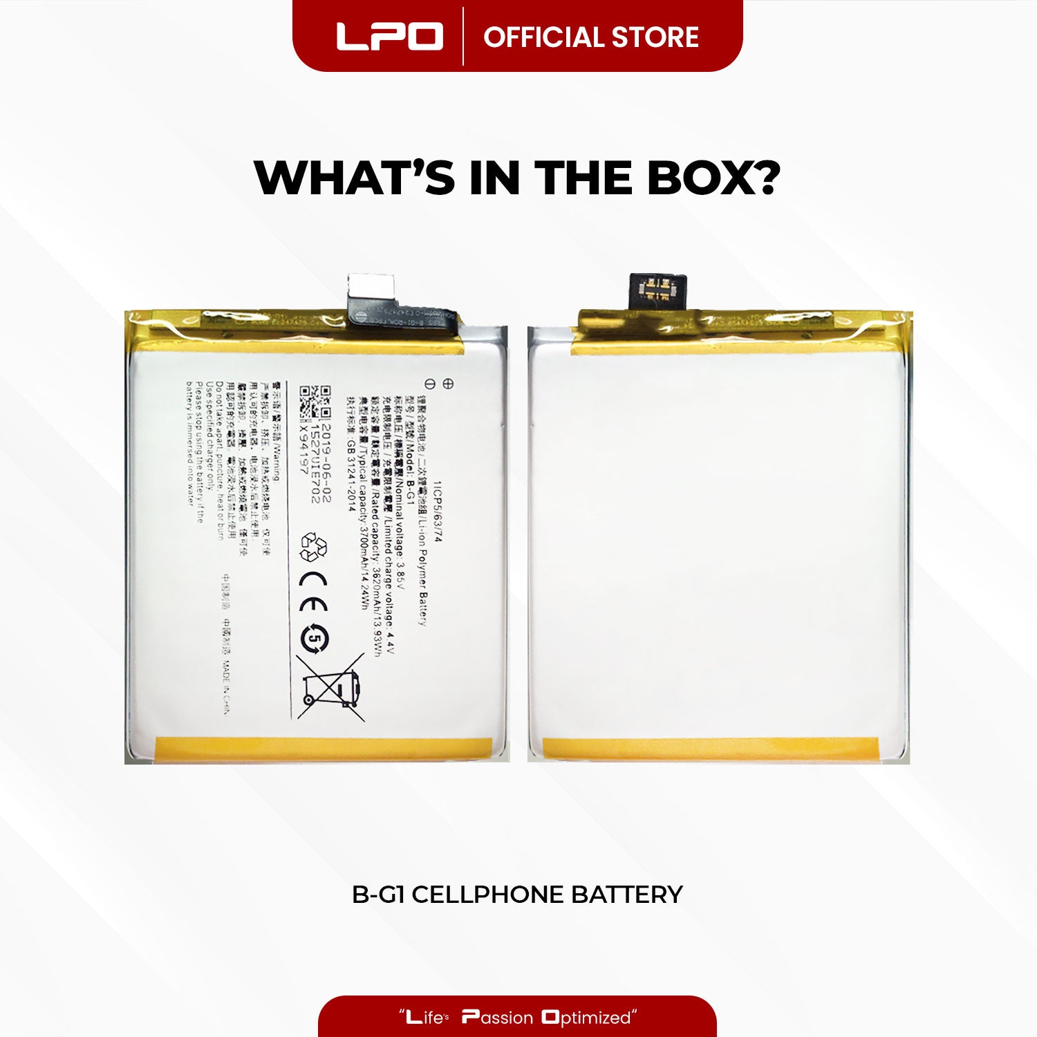 Cellphone Battery Vivo V15 Pro 2019 B-G1 Compatible with 1818 - LPO Laptop PC-Outlet