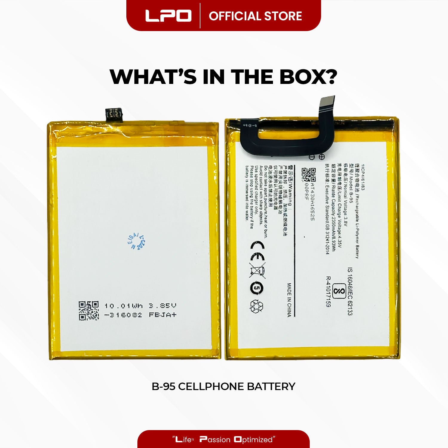 Cellphone Battery Vivo Y51 2015 B-95 Compatible with Y51L, Y51, 1707, Y51A - LPO Laptop PC-Outlet