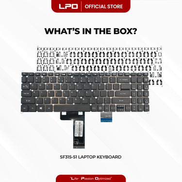 Laptop Keyboard ACER SF315-51 Internal / Panel Black US Compatible with Acer Swift 3 SF315-41