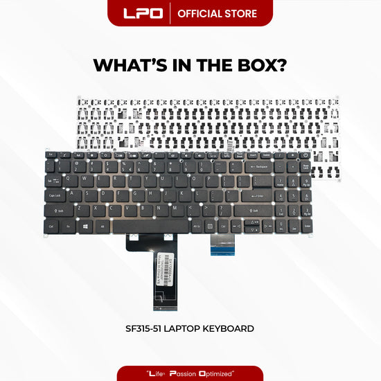 Laptop Keyboard ACER SF315-51 Internal / Panel Black US Compatible with Acer Swift 3 SF315-41