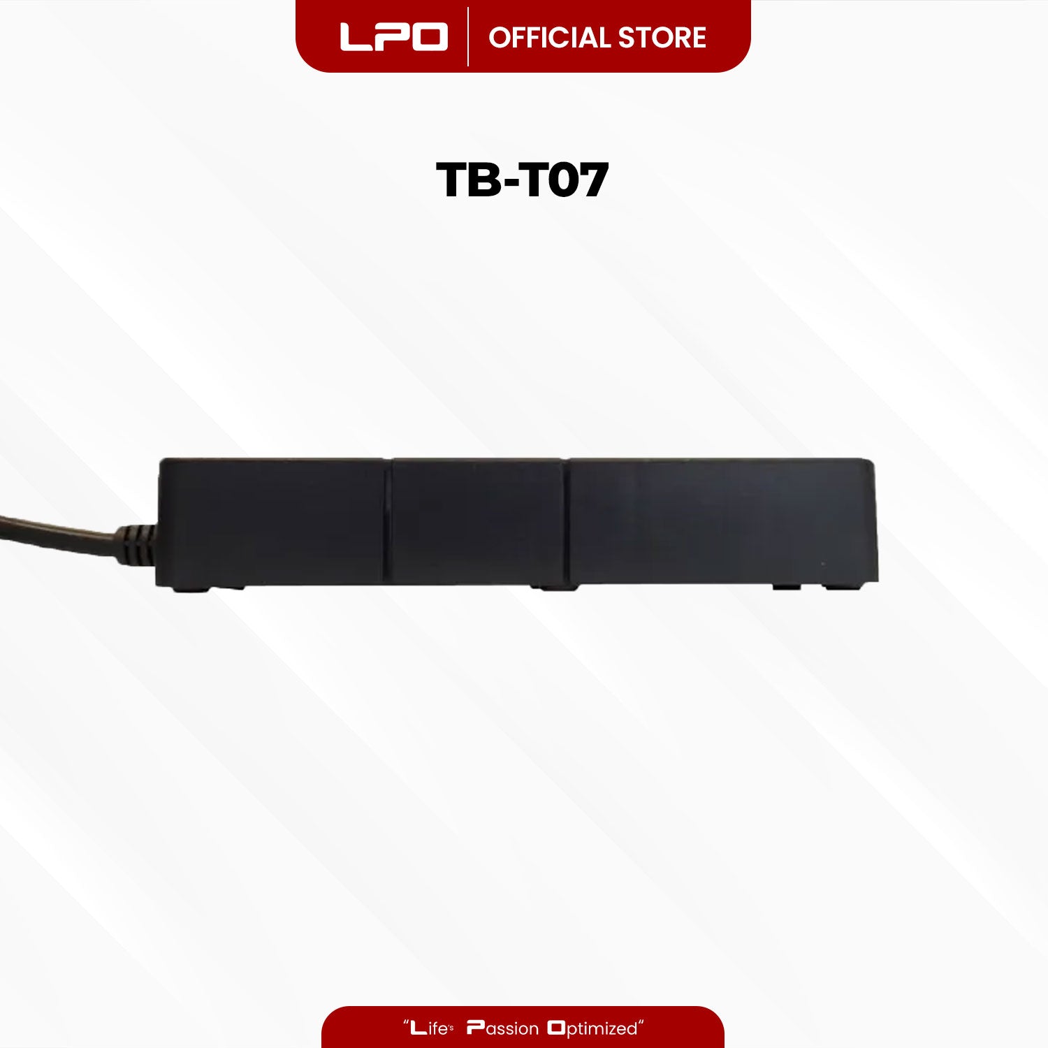 Power Extension Cord TB-T07 4 USB Port 2 Universal Plug Port 2500W-10A/110-250V 5V = 3.1A 2m Length