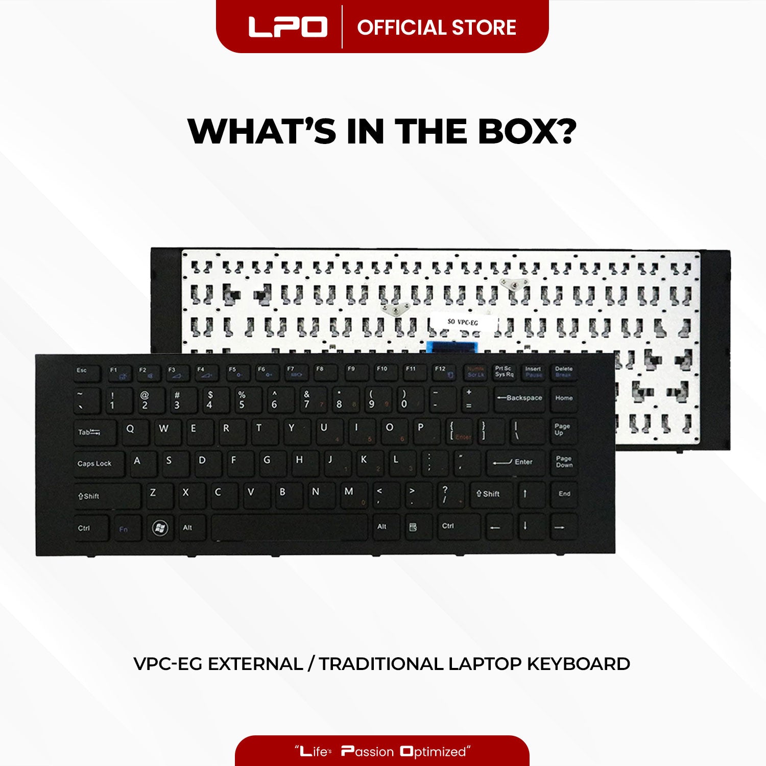Laptop Keyboard SONY VPC-EG External / Traditional Black US Compatible with Sony Vaio VPCEG16FM