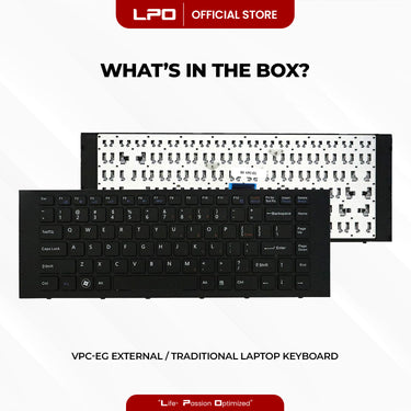 Laptop Keyboard SONY VPC-EG External / Traditional Black US Compatible with Sony Vaio VPCEG16FM