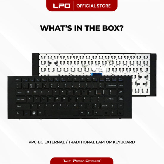 Laptop Keyboard SONY VPC-EG External / Traditional Black US Compatible with Sony Vaio VPCEG16FM